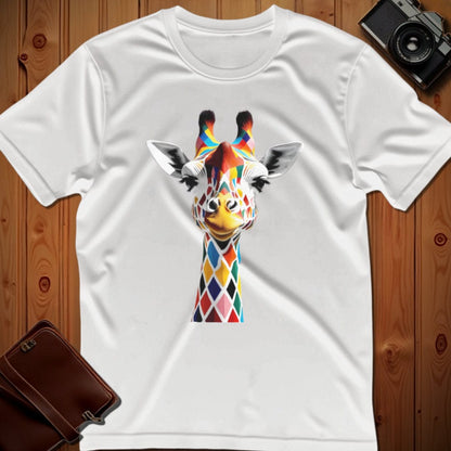 Giraffe Tee – Geometric – Bold Vibrant Art