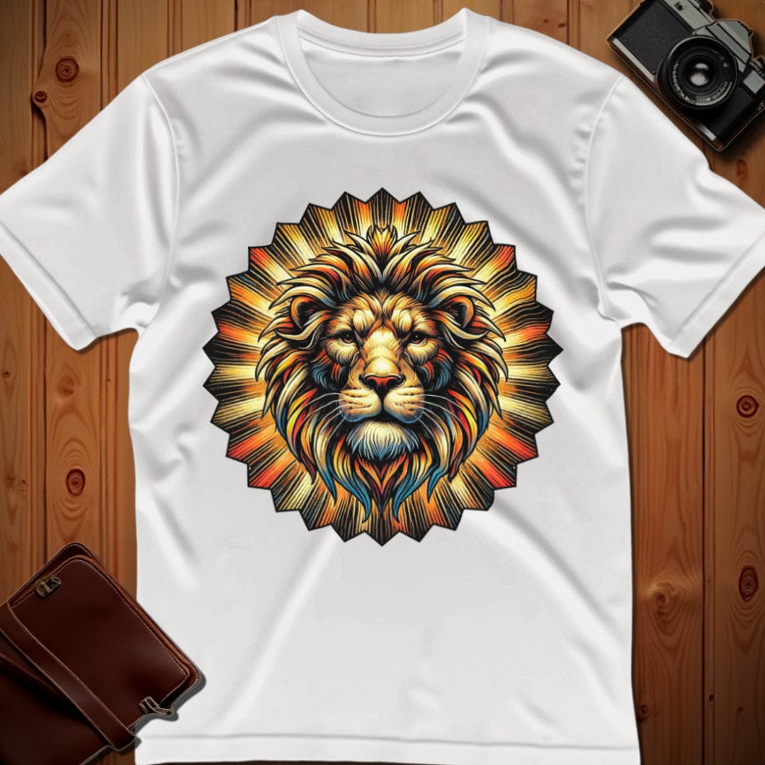 Lion Tee – Sunburst – Bold Vibrant Art