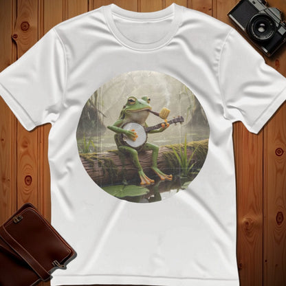 Frog Tee – Banjo – Bold Vibrant Art
