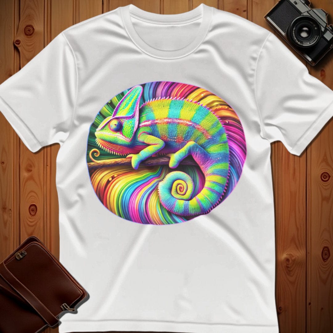 Chameleon Tee – Rainbow – Bold Vibrant Art