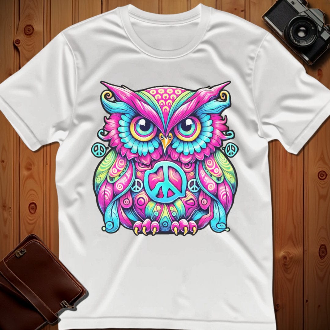 Owl Tee – Psychedelic – Bold Vibrant Art
