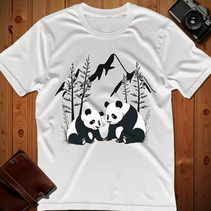 Panda Tee – Mountain Pandas – Bold Vibrant Art